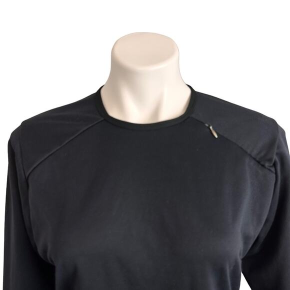 Nike Run Top Size Medium Dri Fit Black Long Sleeve Running Shirt Womens Y2K - Picture 5 of 14